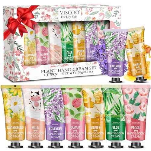 7 Pack Hand Cream Gifts Set for Women,Stocking Stuffers for Women,Teengirls,Christmas Gifts Bulk Gifts,Small Gifts,Mini Moisturizing Hand Lotion Travel Size in Bulk for Dry Cracked Hands