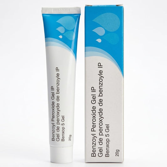 SALVE Benxop 5% Benzoyl Peroxide Gel (0.70 oz / 20g) - Topical Skincare Gel for Oil-Prone and Congested Skin