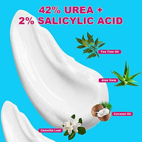 ENVISHA Urea Cream 42 Percent for Feet - 42% Urea Foot Cream with 2% Salicylic Acid - For Feet, Hands, Heels, Elbows, Nails & Knees - 4 oz