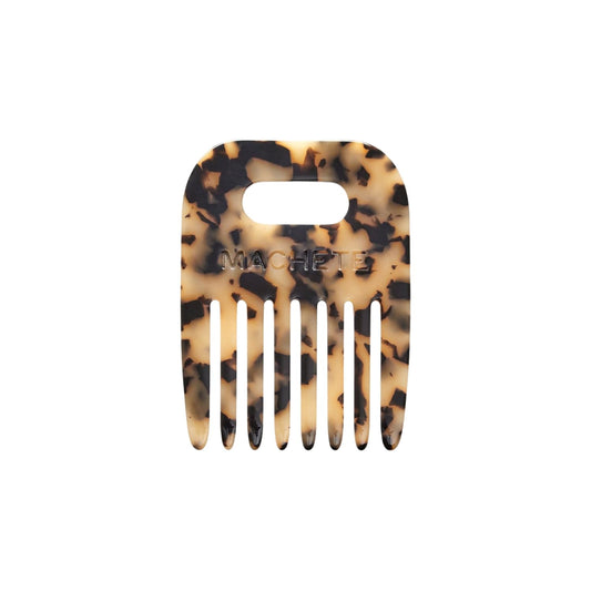 MACHETE No. 4 Comb Wide Tooth Handmade for Curly and afros - Hair Styling, Fine Dressing and Detangling Comb for Women and Men (Blonde Tortoise)