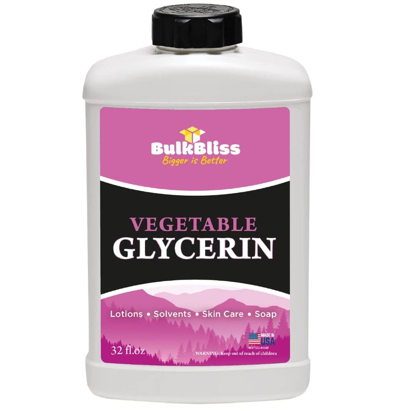 BulkBliss Vegetable Glycerine Food Grade, Non-GMO for Skin, Crafts - 1 Gallon Glycerin Liquid