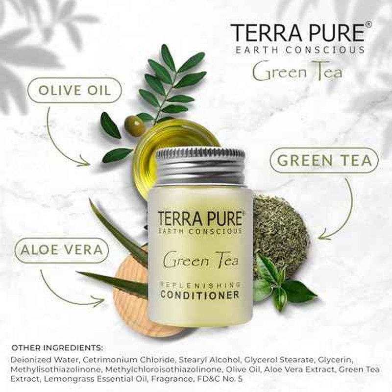 Terra Pure Conditioner, Travel Size Hotel Amenities, 1 oz (Case of 300)