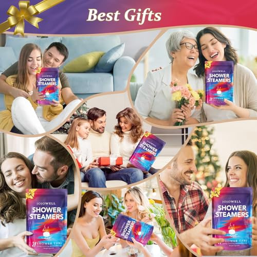 Shower Steamers Aromatherapy - 21Pcs Birthday Gifts for Women, Self Care with Natural Essential Oils Relaxation Home SPA, Womens Gifts for Christmas Stocking Stuffers for Adults, Teens, Wife, Her