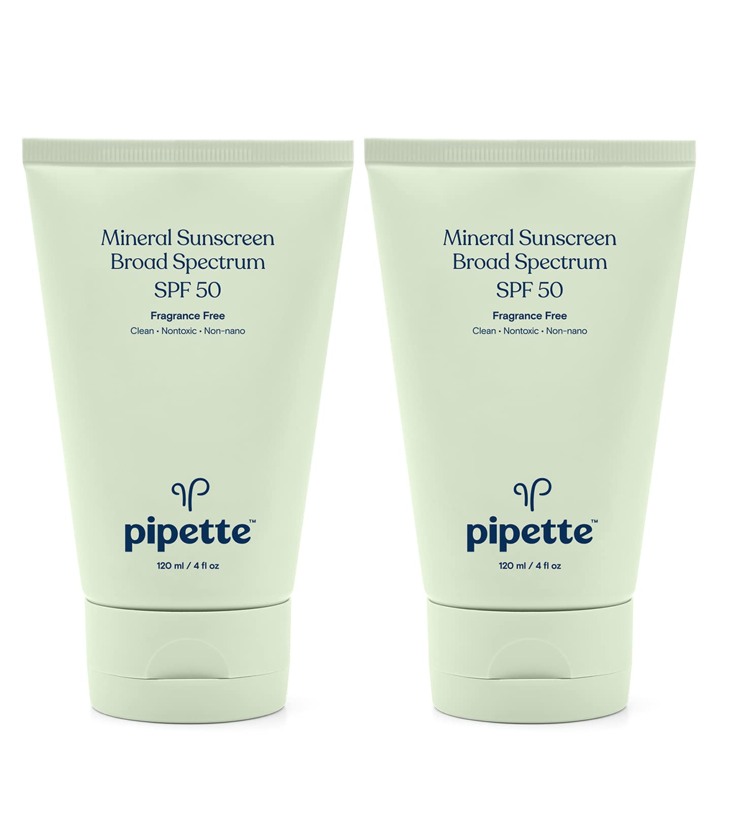 Pipette Mineral Sunscreen - SPF 50 Broad Spectrum Baby Sunblock with Non-Nano Zinc, UVB/UVA Non-Toxic Sun Protection for Kids & Sensitive Skin, 4 fl oz