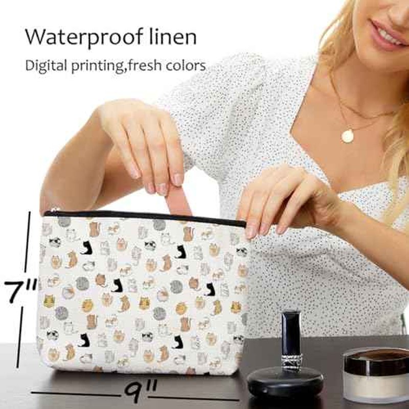 Cat Mom Makeup Bag Cat Gifts for Cat Lovers Cute Cat Stuff Cat Themed Travel Accessories Bag Mothers Day Christmas Birthday Gift Ideas Friendship Gifts for Women Cat Lady Cat Person Cat Merch