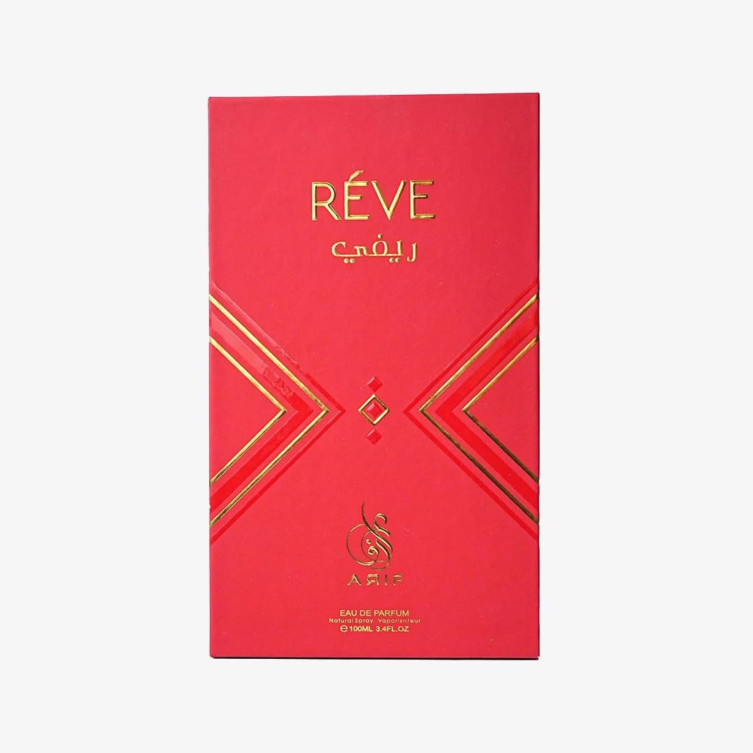 ARIF Reve Unisex Woody Oriental Perfume – Bergamot, Melon, Amber, Musk & Vanilla – Long-Lasting Eau de Parfum for Men & Women – Sophisticated Fragrance – 3.4 oz