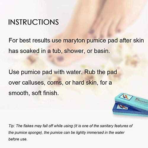 Maryton Foot Exfoliator File Scrubber Sponge Pedicure Tool Callus Remover for Feet, Salon Foot Scrub Pads Pedi Gifts for Men Women, 2pcs