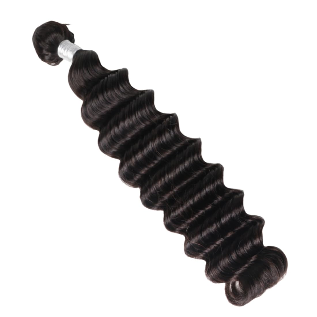Angie Queen Brazilian Virgin Human Hair Loose Deep Wave Bundles 24 Inch 100% Unprocessed Hair Loose Deep Bundles Wet and Wavy Bundles Human Hair Extension Remy Hair Weave Natural Black for Women