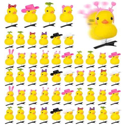 48Pcs Duck Clips for Hair, Cute Sprouts Rave Clips, Festival Accessories for School Home Party Props