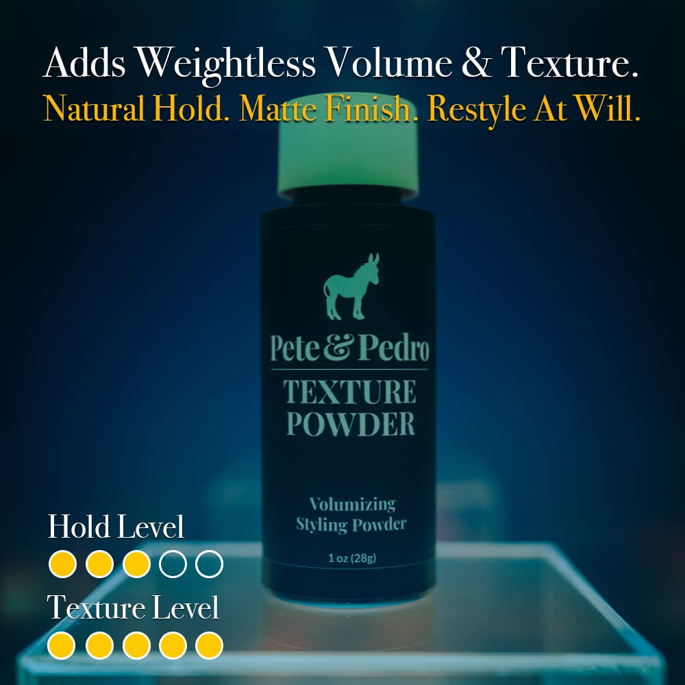 Pete & Pedro Texture & Volumizing Hair Styling Powder, Matte Finish, 1 oz