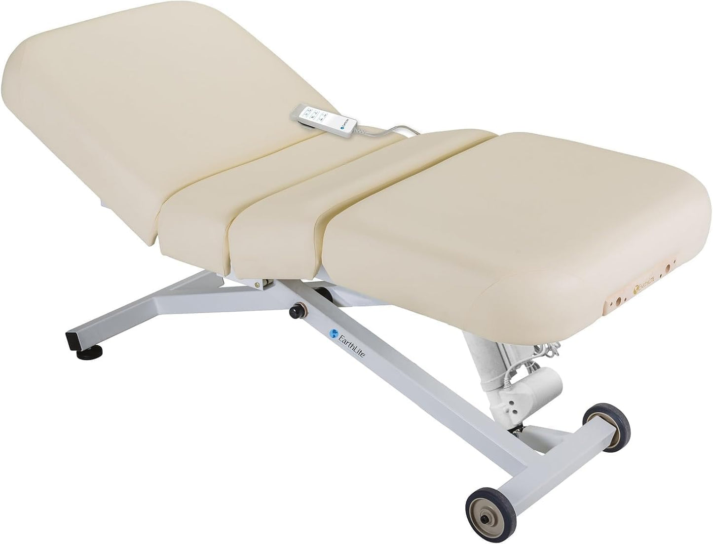 EarthLite Ellora Electric Lift Massage Table - Manual Tilt, USA-Made, 32" x 73", Vanilla Crème