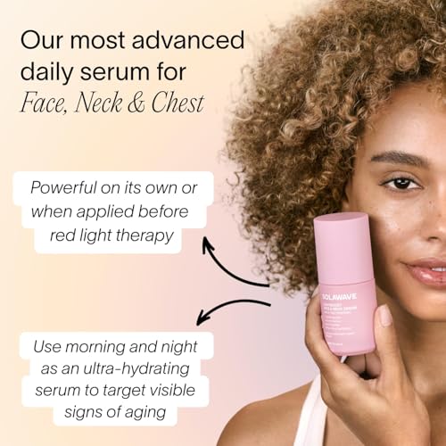 Solawave LightBoost Red Light Therapy Serum for Face & Neck | Enhances Beauty Wand & Microcurrent Devices | Boosts Collagen & Hydration for Radiant Skin, Reduces Appearance of Wrinkles & Fine Lines