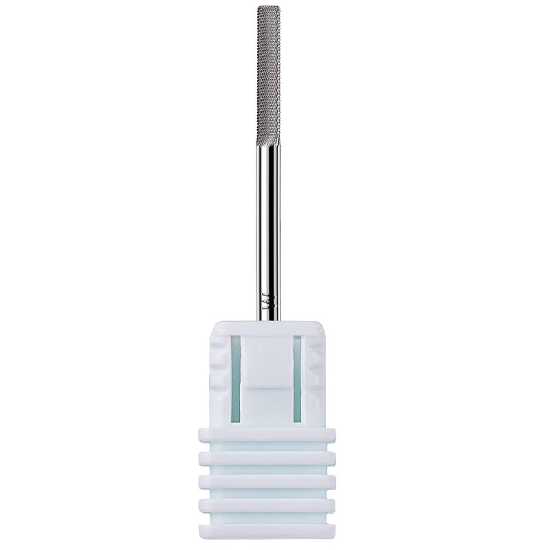 Makartt Cuticle Nail Drill Bit - Safety Tungsten Carbide Cuticle Remover Drill Bit Needle Bit Under Nail Cleaner Dead Skin Nail Prepare 3/32'' for Electric Nail File Nail Buffer Bit-3XF (Silver,Fine)