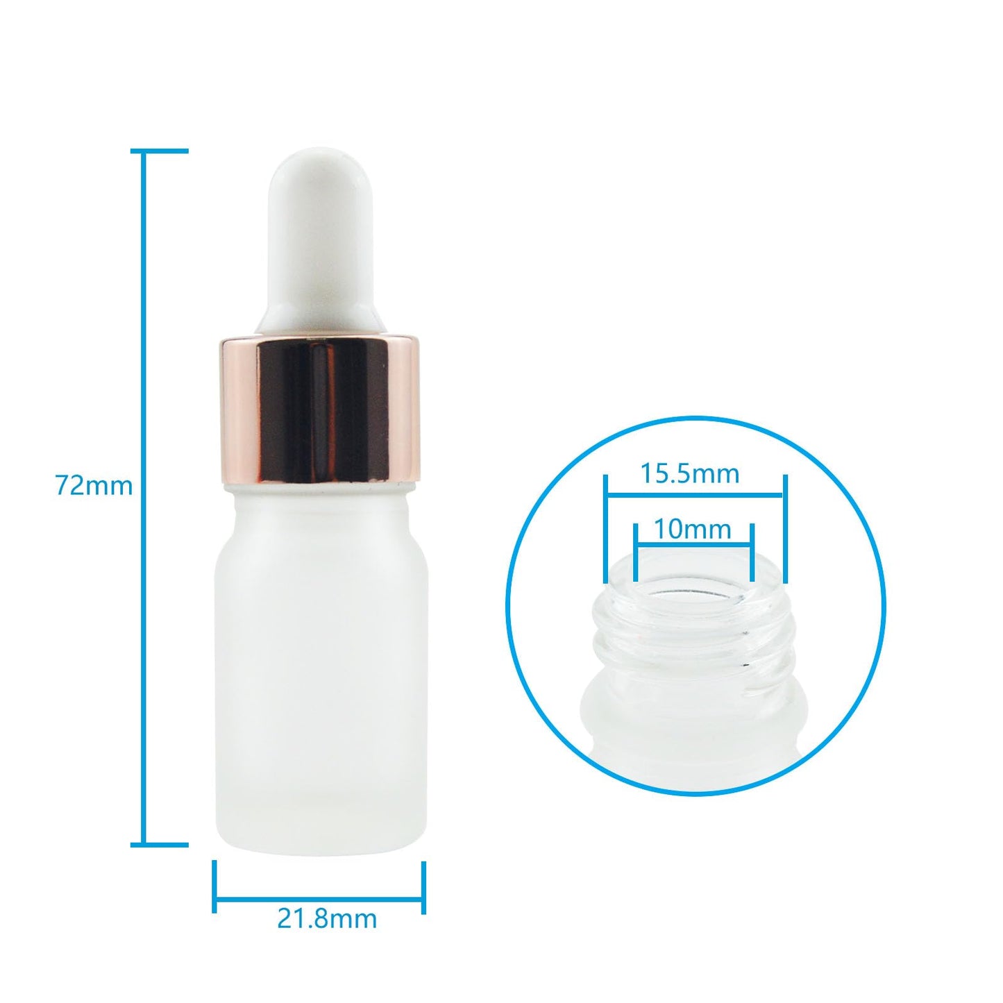 Wwolife 10 PCS 1/2oz (15ml) Black Frosted Glass Dropper Bottles Perfume Aromatherapy Cosmetic Container Essential Oils Sample Mini Empty Dropper Bottles with Funnel Include