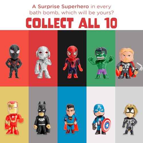 Superhero Bath Bombs for Kids with Surprise Toys Inside (3 Pack) - Large Bubble Bomb for Boys & Girls - Fizzies, Relaxing Aromas, Made in USA, Skin-Safe, Stain-Free by Two Sisters