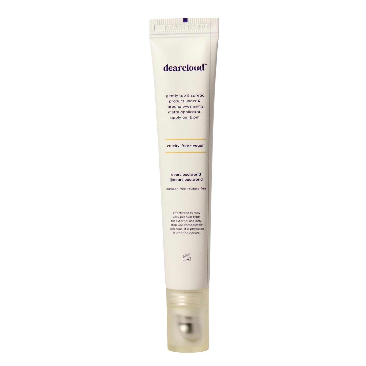 dearcloud Energy Eye Serum – Under Eye Serum for Puffiness and Bags with Vitamin C & Dipeptide-2 – Korean Skincare for Dark Circles (.68 fl oz)