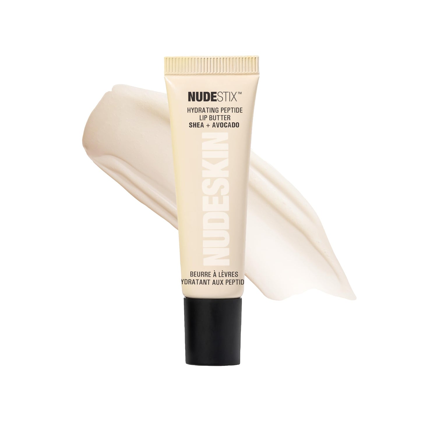 Nudestix Hydrating Peptide Lip Butter – Glossy Lip Balm with Avocado, Shea Butter & 2% Peptides for Hydration & Plumping | Clean, Vegan & Cruelty-Free - Clear Gloss
