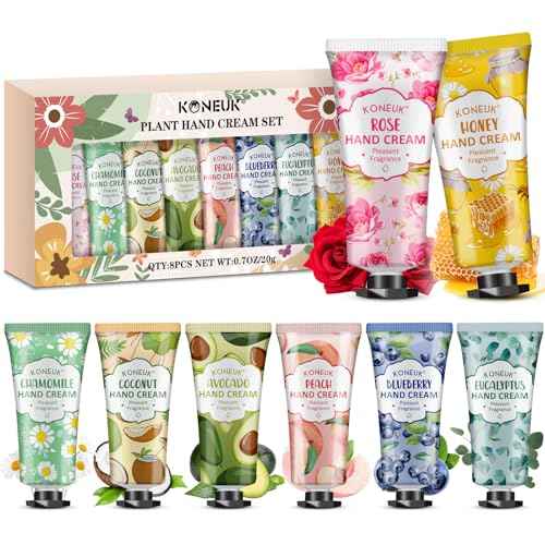 8 Pack Hand Cream Gifts Set for Women, Mini Hand Lotion Travel Size for Dry Cracked Hands, Bulk Hand Cream for Stocking Stuffer, Bridal Shower Favors, Birthday Gifts, Christmas Gifts for Women