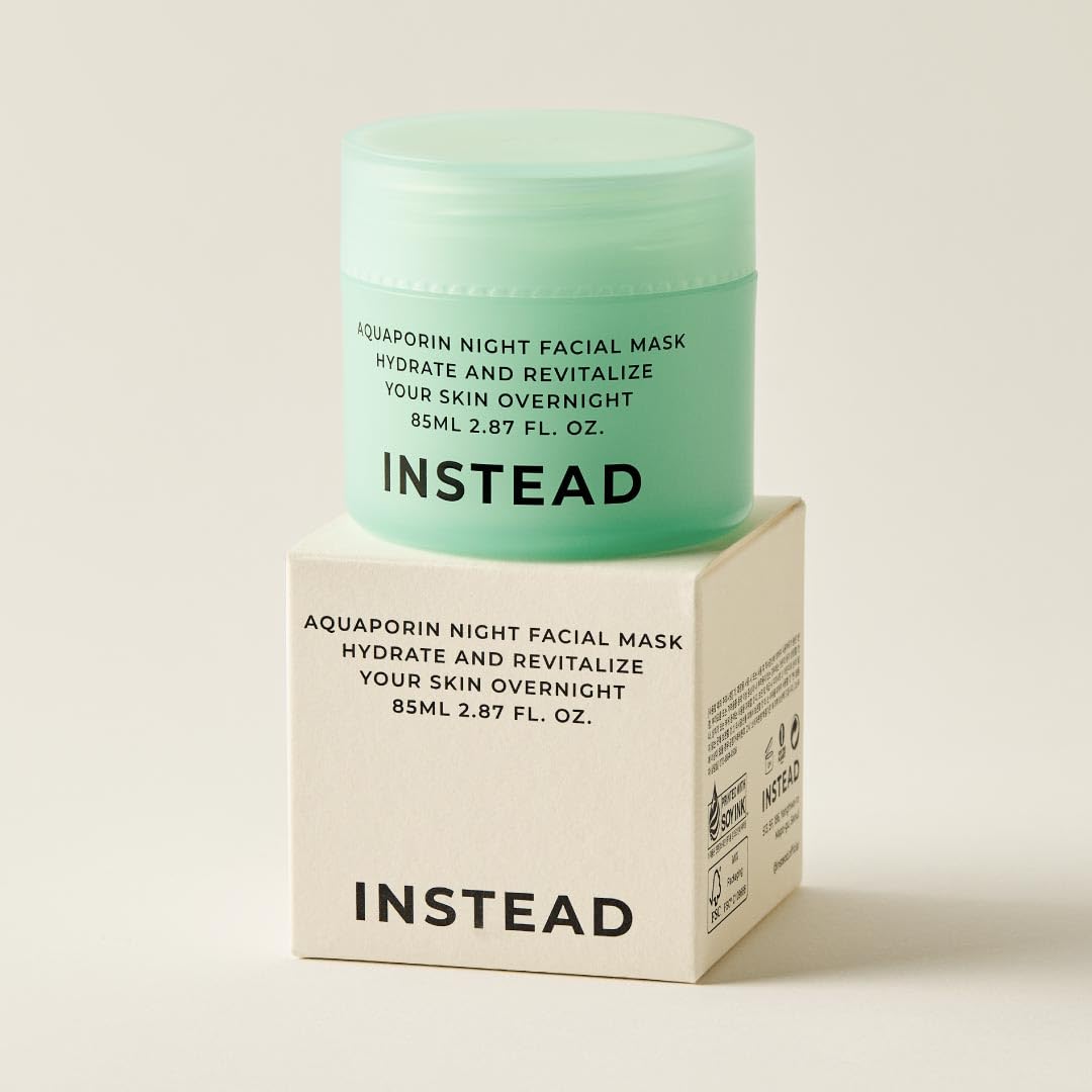 INSTEAD Aquaporin Night Facial Mask - Enriched with Deep Moisture Complex for Revitalized, Supple, and Luminous Skin Overnight 2.87 fl. Oz.