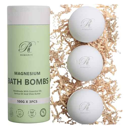 Magnesium Bath Bombs Gift Set with Essential Oils ? XL Aromatherapy Fizzies for Relaxation, Muscle Recovery & Stress Relief ? Epsom Salt, Lavender & Arnica ? Luxury Christmas Spa Gift for Women & Men