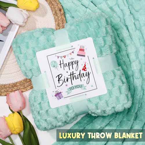 Birthday Gifts for Women Friendship, Unique Happy Birthday Gifts Basket for Mom Her Best Friend Sister Wife Girlfriend Coworker, Luxury Self Care Box Ocean Relaxing Spa Gifts Set for Women w/ Blanket