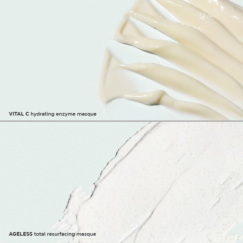 IMAGE Skincare Facial Fix Power Duo - VITAL C Hydrating Enzyme Masque & AGELESS Total Resurfacing Masque for Smoother, Brighter Skin