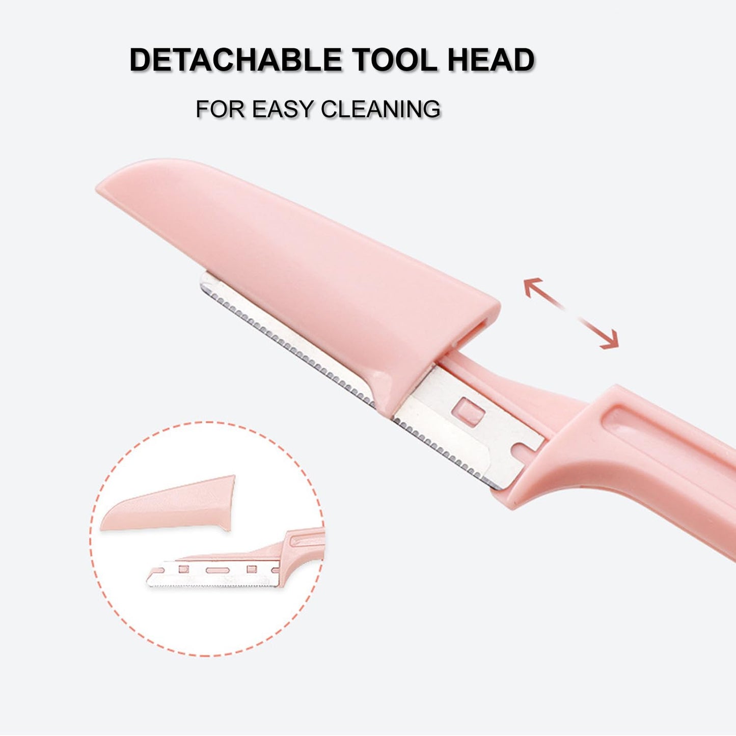 Eyebrow Razor, Hysotok Eyebrow Trimmer Kit with Stainless Steel Eyebrow Scissors Eyebrow Tweezers and Dual Angled Eyebrow Brush for Precise Eyebrow Grooming for Women