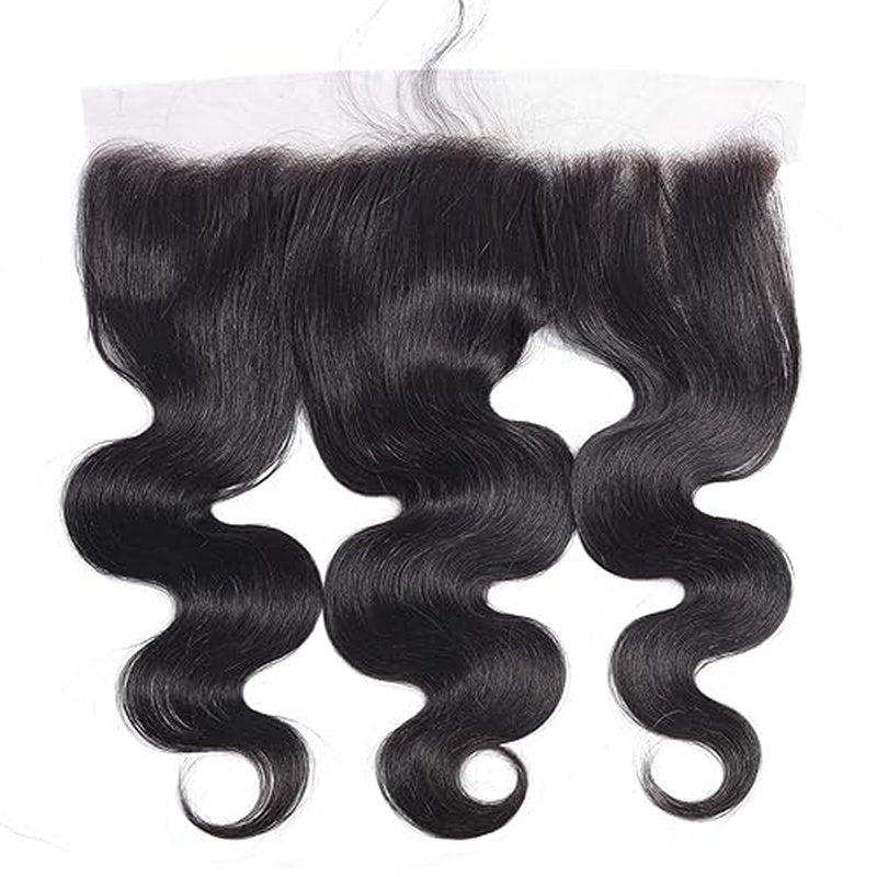 RESACA 24 Inch Body Wave HD Lace Frontal Human Hair 13x4 Transparent Swiss Lace Front 150 Density Ear To Ear for Women 100% Unprocessed Brazilian Virgin Human Hair (Nature Black Color)