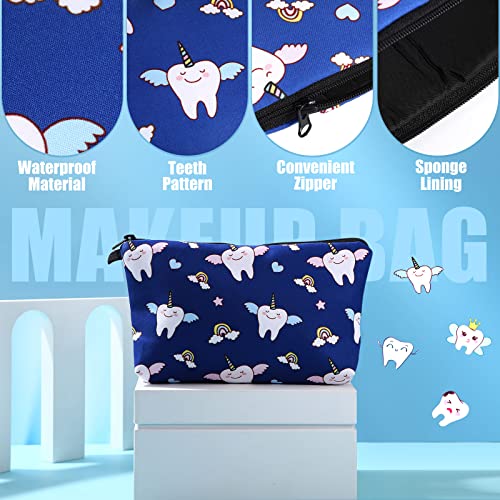 Weewooday 6 Pcs Teeth Makeup Bags Teeth Gift Graduation Teacher Gift Travel Waterproof Cosmetic Pouch Toiletry Bag Accessories Organizer Teachers Day Birthday Present for Women Girls£¨Cute Pattern£©