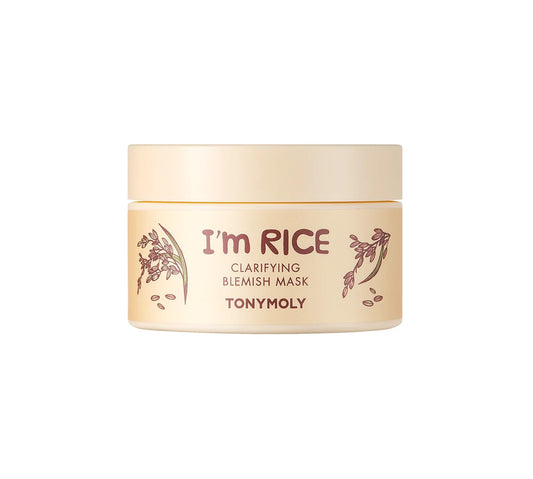 TONYMOLY I'm Real Sheet Mask, Pack of 10 + TONYMOLY I'm Rice Clarifying Blemish Clay Mask, Facial Mask Detoxifiies, Reduces Redness & Soothes Irritated Skin, Kaolin Clay & Fermented Rice, 100ml
