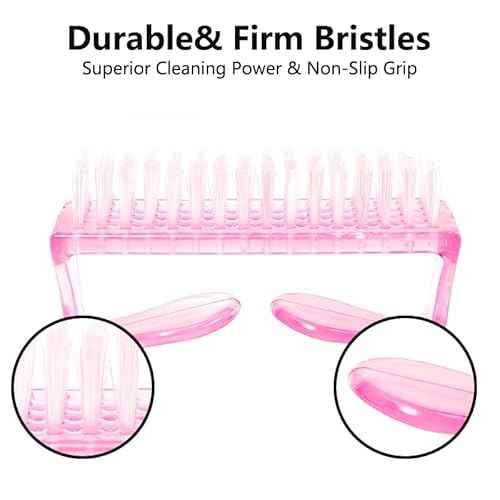 Handle Grip Nail Brush 4 Pack Nail Brushes Scrub Brush for Toes and Nails Hand Fingernail Cleaner Scrubbing Men Women