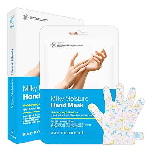 Milky Moisture Hand Mask ? Hydrating Gloves for Dry Hands | 5 or 10 Pairs (5 Pair (Pack of 1)) (5 Pair (Pack of 1))