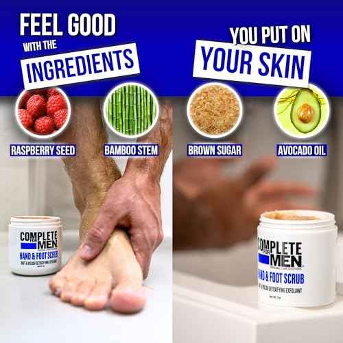 Hand and Foot Scrub: Exfoliating Feet, Hand Exfoliant, Sugar Scrub for Dry Skin, Moisturizing Rough Skin Remover, Ideal for Hands and Feet Care, Scrub for Men