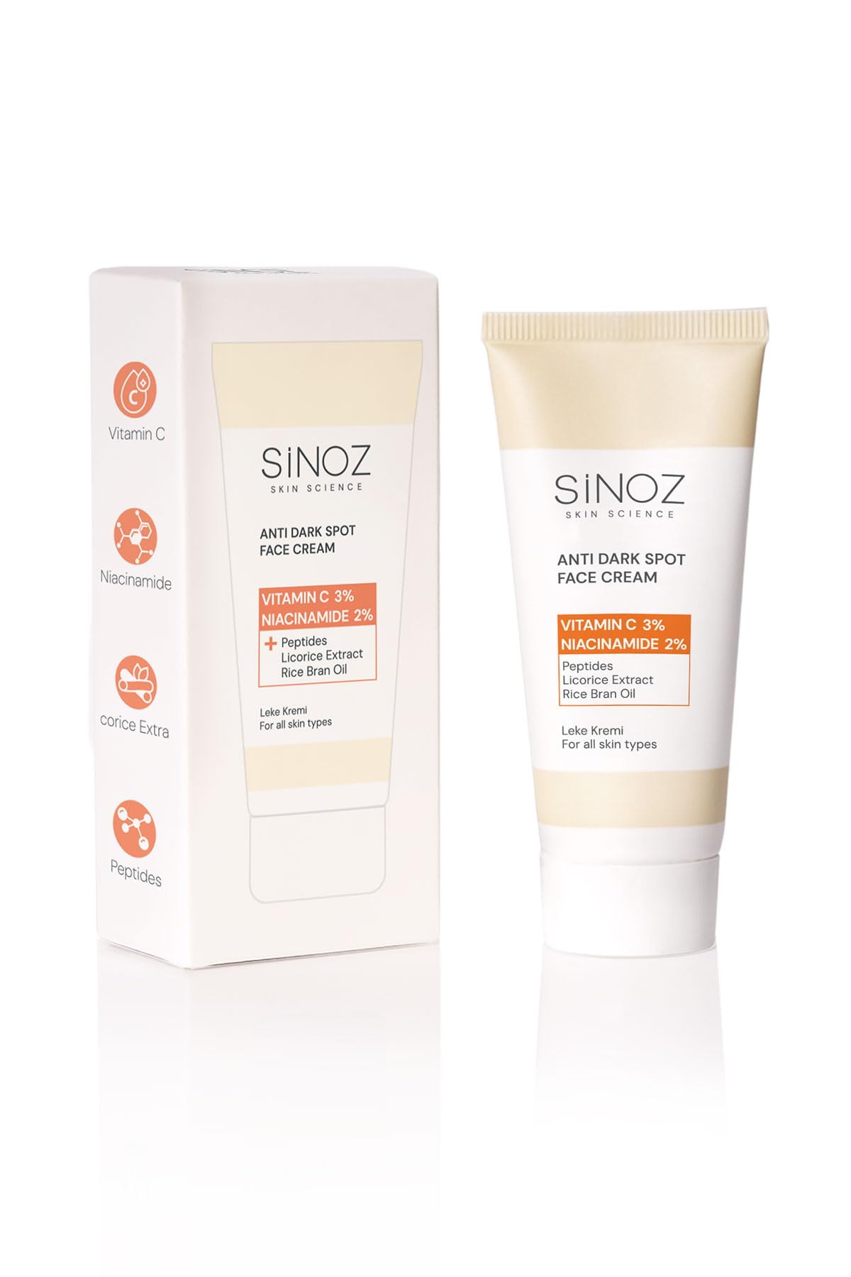 Anti Dark Spot Face Cream | 3% Vitamin C + 2% Niacinamide | For All Skin Types | Lightweight, Hydrating Formula | 50 ml/1.7 Fl Oz