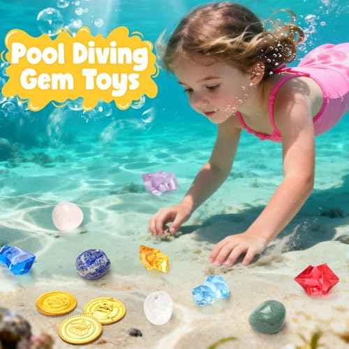 Bath Bombs for Kids with Diving Gem Toys Inside, 12 Pack Treasure Chest Bath Bombs with Surprise Pirate Accessories Pretend Playset, Handmade Bubble Bath Fizzies Birthday Christmas Gift Set