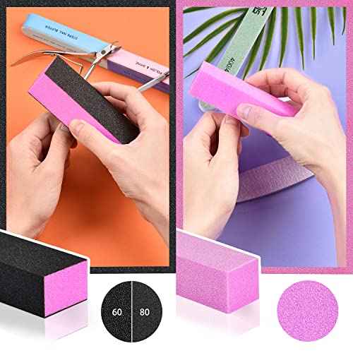 TsMADDTs Manicure Tools Kit Nail Care Kit with 3PCS Files, 2PCS Buffer Blocks, 2PCS Polishing Buffers, Cuticle Nipper, Pusher and Cuticle Oil