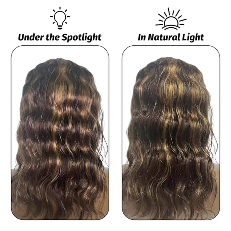 Fylora Ombre Headband Wig Human Hair Body Wave #4/27 Highlight 18 Inch Headband Wigs Human Hair Wigs for Black Women Brazilian Virgin Hair Wear and Go Glueless Wig None Lace Front Wigs 150% Density