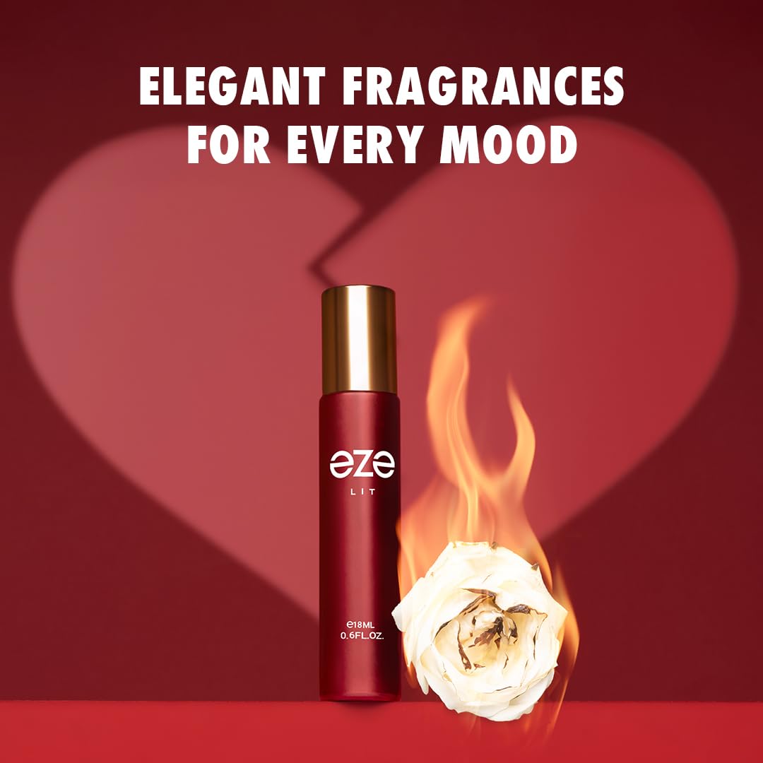 Eze LIT Perfume for Women 0.6 Oz EDP Raspberry Jasmine Musk Vanilla Cherry