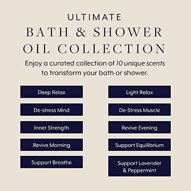 Aromatherapy Associates Essential Oil Blends ? Luxury Body and Shower Oils for Dry Skin and Daily Aromatherapy, 10-Pack (0.30 fl oz Each) in Decorative Gift Box
