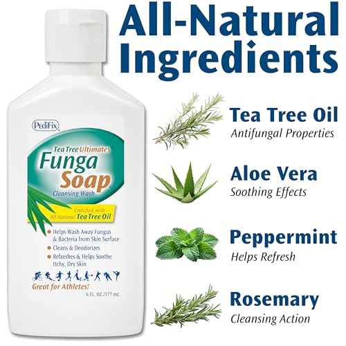 PediFix FungaSoap Tea Tree Cleansing Wash ? Antifungal Body Wash & Foot Soap ? All-Natural Tea Tree Oil Cleanser for Athlete¡¯s Foot, Ringworm, Jock Itch, Body Odor & Fungus - 6 fl. oz