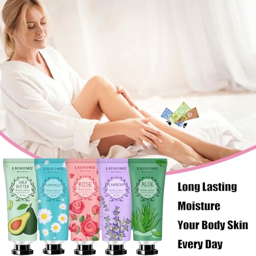 20 Pack Mini Body Lotion Gift Bulk for Dry Skin,Travel Size Small Body Cream With Shea Butter Natural Fragrance Moisturizing Body Lotion for Women Men,Stocking Stuffers Christmas Thank You Gift