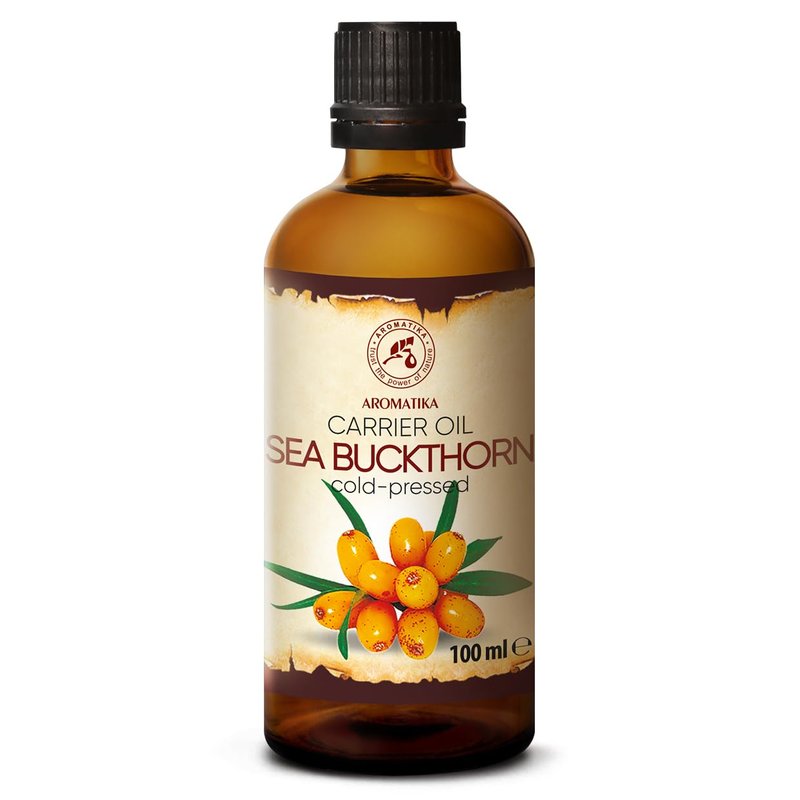 Sea Buckthorn Oil 3.4 Fl Oz | Pure Natural Carrier Oil for Hair, Face & Body Care