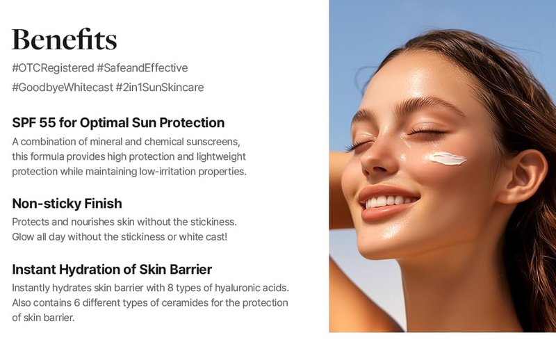 MDP+ Peptide 9 UV Bio Sunscreen - Korean SPF 50+ | Lightweight Hydrating Formula for Broad Spectrum Protection