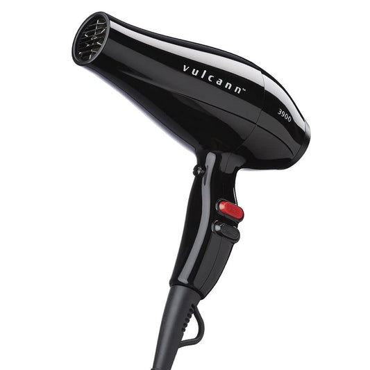 IZUTECH Vulcann 3900 Professional Salon Hair Dryer, 1875W AC Motor Blow Dryer with Tourmaline Ionic Technology, 3 Heat & 2 Speed Settings, Cool Shot Button, 11.5 ft Professional Cord, Black