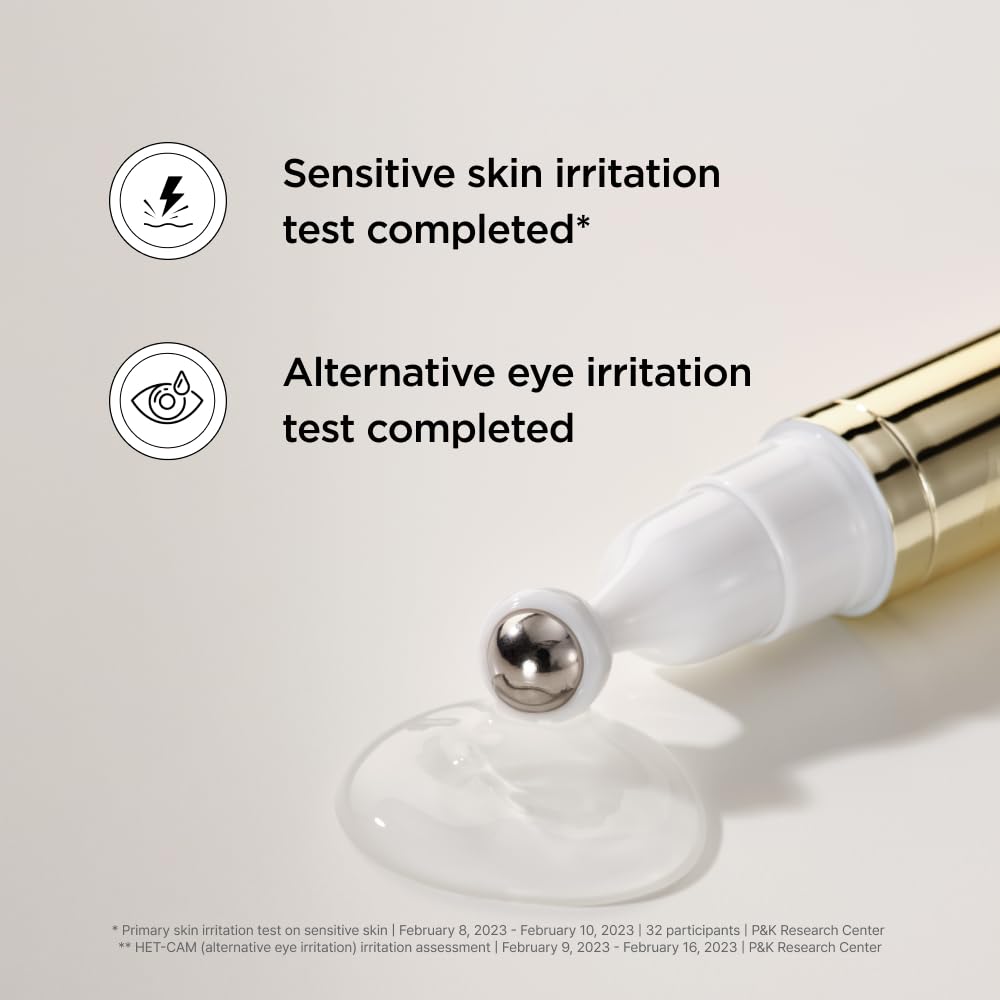 ISOI Intensive Lifting Gua Sha Ampoule Stick, Eye Roller, Under Eye Serum for Dark Circles, Puffy Bags, and Wrinkles with Bulgarian Rose Oil & Peptide Complex, Korean Skin Care (0.5 fl.oz, 15ml)