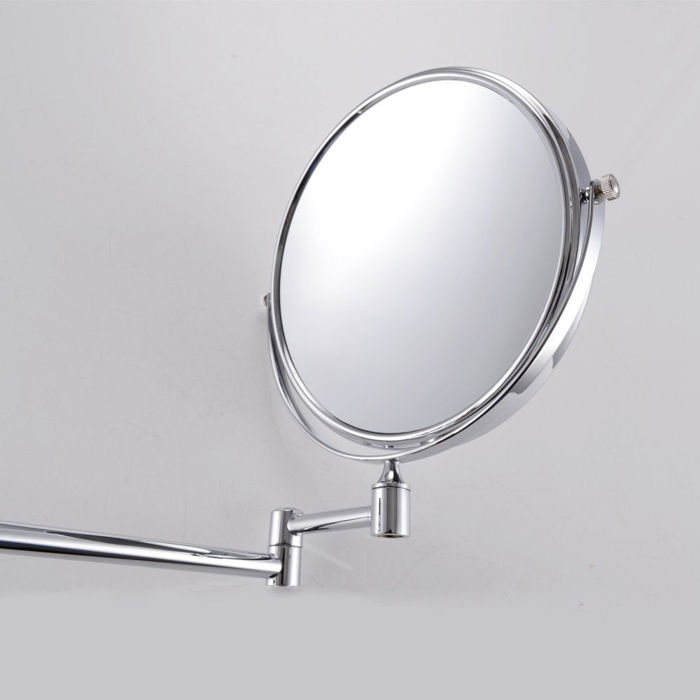 Magik 10x Magnification Two-Sided Swivel Wall Mount Mirror 8-Inch, Polished Chrome (10X)