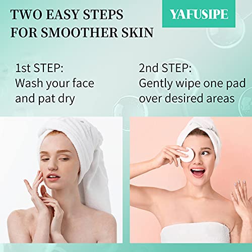 Glycolic Acid Toner Pads 35% AHA Facial Resurfacing Exfoliate Salicylic Acid Exfoliating Face Wipes Chemical Peel Exfoliant Peeling Glycolic Peel Pad for Beauty Fine Line Wrinkles 50 Pads