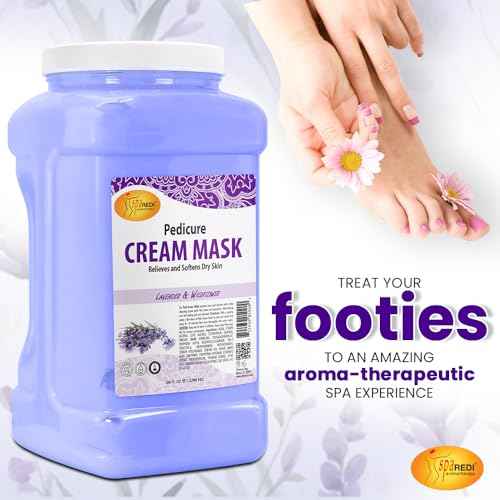 SPA REDI - Body and Foot Cream Mask, Lavender and Wildflower, 128 Oz - Pedicure Massage for Tired Feet and Body, Hydrating, Fresh Skin - Infused with Hyaluronic Acid, Amino Acids, Panthenol