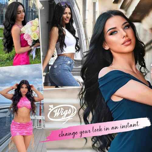 V Part Wig Human Hair 14 inch Upgrade U Part Wigs Body Wave for Black Women Beginner Friendly No Sew In and No Leave Out Glueless Brazilian Virgin Hair Natural Black Color 180% Density