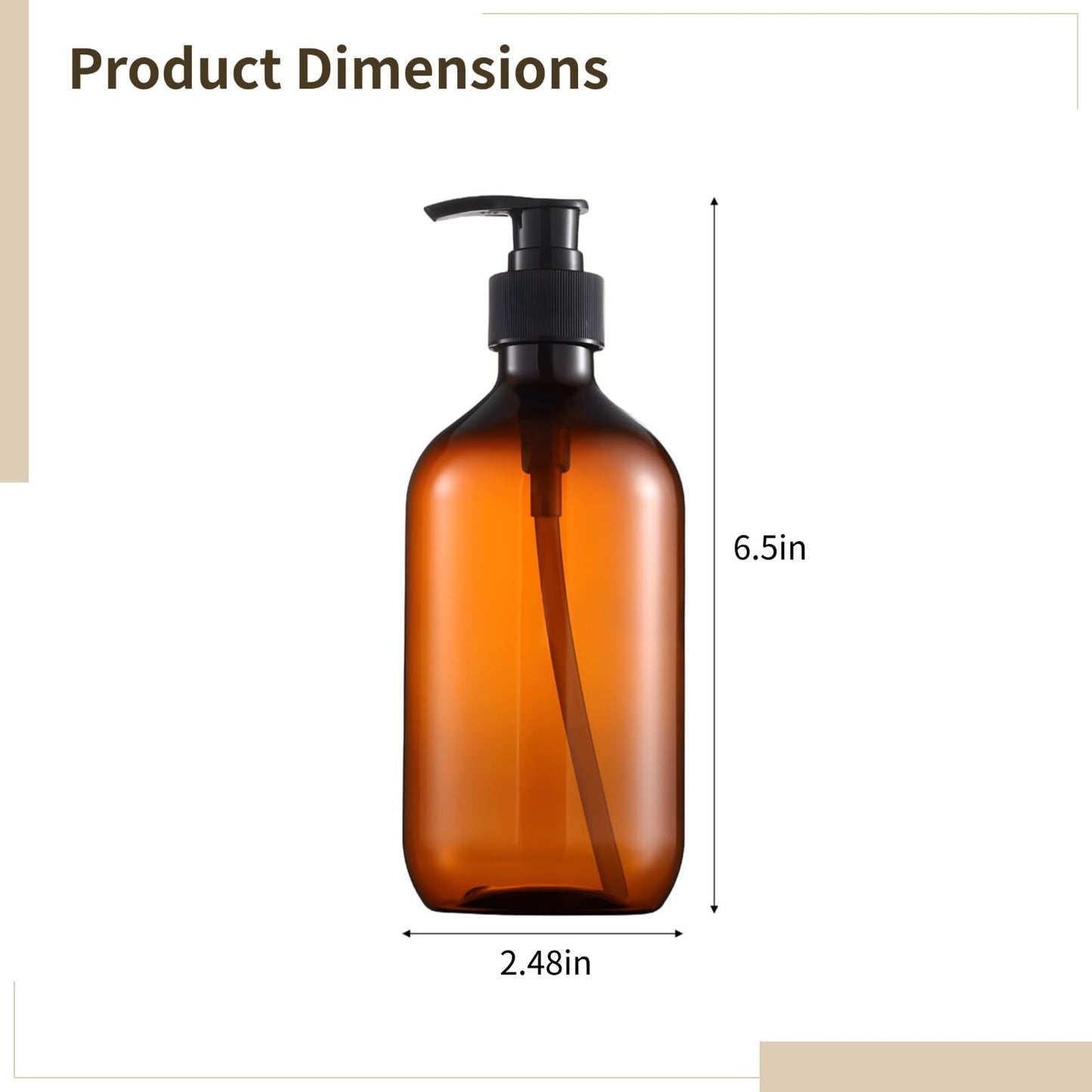Homaisson 24 Pcs Pump Bottles, 10 oz Empty Soap Dispensers, Refillable Plastic Shampoo and Body Wash Bottles, Leakproof Lotion Containers for Travel, Home, and Daily Use